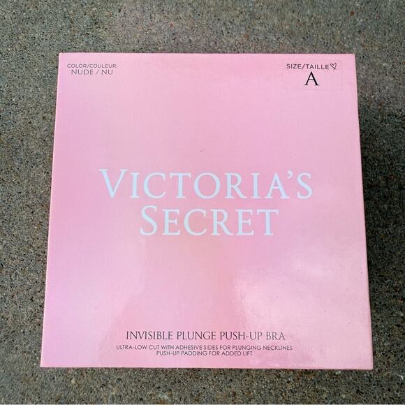 Victoria’s Secret Invisible Plunge Push-Up Bra - Tan A Cup - Picture 2 of 5